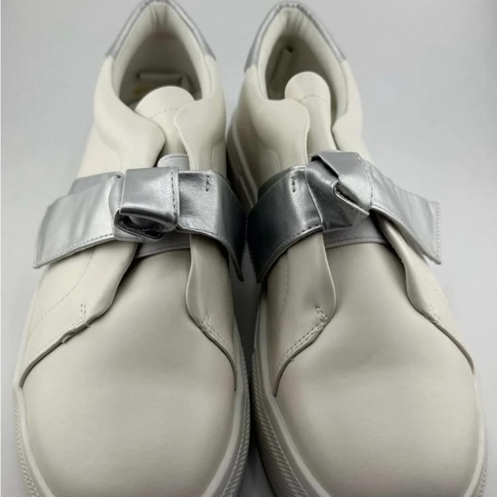 Lulu's White and Silver Women's Sneakers